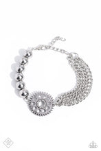 Load image into Gallery viewer, Age of STEAMPUNK White Bracelet - Paparazzi Accessories
