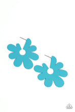 Load image into Gallery viewer, Flower Power Fantasy Blue Earrings - Paparazzi Accessories
