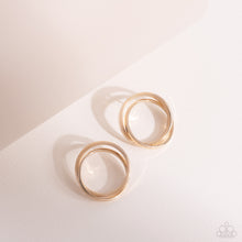 Load image into Gallery viewer, Always In The Loop Gold Post Earrings - Paparazzi Accessories
