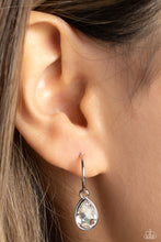 Load image into Gallery viewer, Teardrop Tassel White Earrings - Paparazzi Accessories

