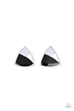 Load image into Gallery viewer, Kaleidoscopic Collision Black Post Earrings - Paparazzi Accessories
