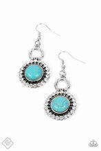 Load image into Gallery viewer, Mojave Mogul Blue Earrings - Paparazzi Accessories
